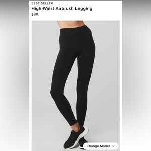 Alo Yoga High-waist Airbrush Leggings Black